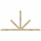 Ekena Millwork Saratoga Rough Sawn Timber Gable Bracket, Douglas Fir, 96"W x 48"H x 4"D x 4"F, 12/12 Pitch GBW096X48X0404SAR00RDF - alternate 1
